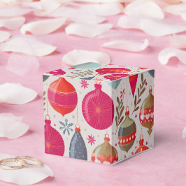 Retro kerst ornament bedankdoosjes