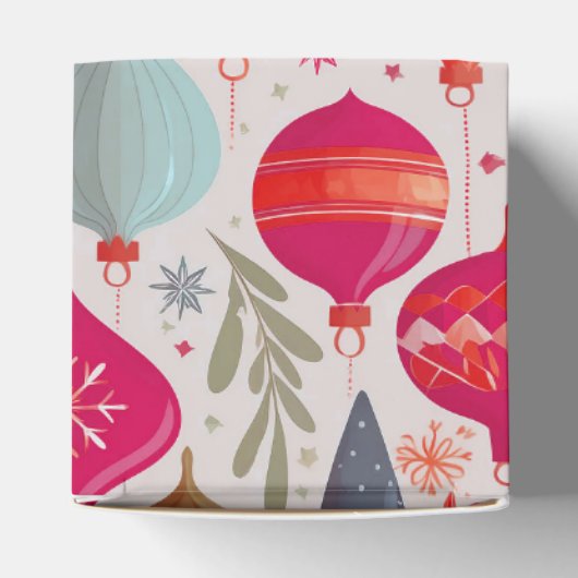 Retro kerst ornament bedankdoosjes (Bovenkant)