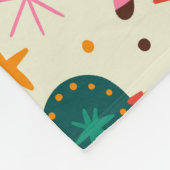 Retro Kerst Ornament en Cadeaupatroon Fleece Deken (Hoek)