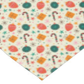 Retro Kerst Ornament en Cadeaupatroon Tafelkleed (Gekanteld)