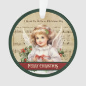 Retro Kerst Ornament Merry Engel Kaarthouder (voorkant)