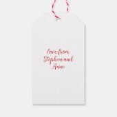 Retro Kerst Ornament Patroon Cadeaulabel (Achterkant)