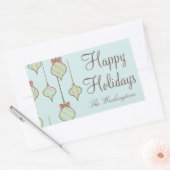 Retro Kerst Ornament Stickers (Envelop)