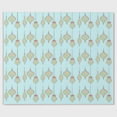 Retro Kerst Ornamente Gift Verpakkings Papier (Vlak)