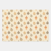 Retro Kerst Ornamente Inpakpapier Vel (Voorkant 2)