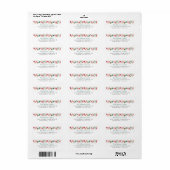 Retro Kerst Ornamente Retouradres Etiket (Full Sheet)