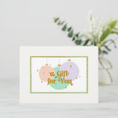 Retro Kerst Ornamenten Cadeaubon (Staand voorkant)