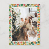 Retro Kerst Ornamenten en Lichten Feestdagenkaart (Voorkant)