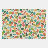 Retro Kerst Ornamenten en Lichten Inpakpapier Vel (Voorkant 2)