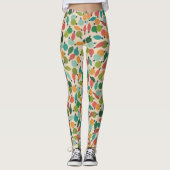  Retro Kerst Ornamenten en Lichten Leggings (Voorkant)