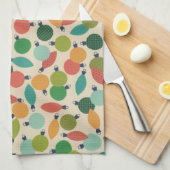 Retro Kerst Ornamenten en Lichten Theedoek (Quarter Fold)