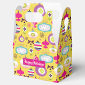 Retro Kerst Ornamenten Favor Doos Bedankdoosjes (Geopend)