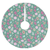 Retro Kerst Ornamenten Patroon Boom Rok Kerstboom Rok (Voorkant)