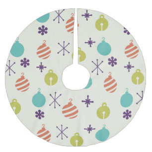 Retro Kerst Ornamenten Sneeuwvlokken Kerstboom Rok