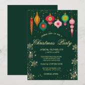 Retro Kerst Ornamenten Sneeuwvlokken Kerstmis Kaart (Voorkant / Achterkant)