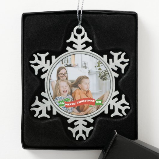 Retro Kerst Persoonlijke Foto Ornament - Christus (Kistje)