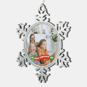 Retro Kerst Persoonlijke Foto Ornament - Christus (Rechts)