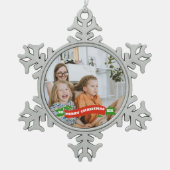 Retro Kerst Persoonlijke Foto Ornament - Christus (Voorkant)
