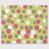 Retro Kerst Pink Lime Kerstmis Inpakpapier (Vlak)