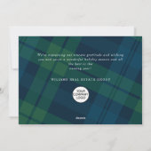 Retro Kerst Plaid Corporate Groet Feestdagenkaart (Achterkant)