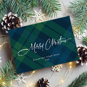 Retro Kerst Plaid Corporate Groet Feestdagenkaart