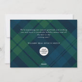 Retro Kerst Plaid Corporate Groet Feestdagenkaart (Achterkant)