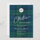 Retro Kerst Plaid Corporate Vakantie Party Kaart (Voorkant)