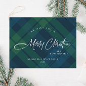 Retro Kerst Plaid Zakelijke Groet Vakantie Briefkaart
