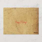 Retro Kerst rode typografie Briefkaart (Achterkant)