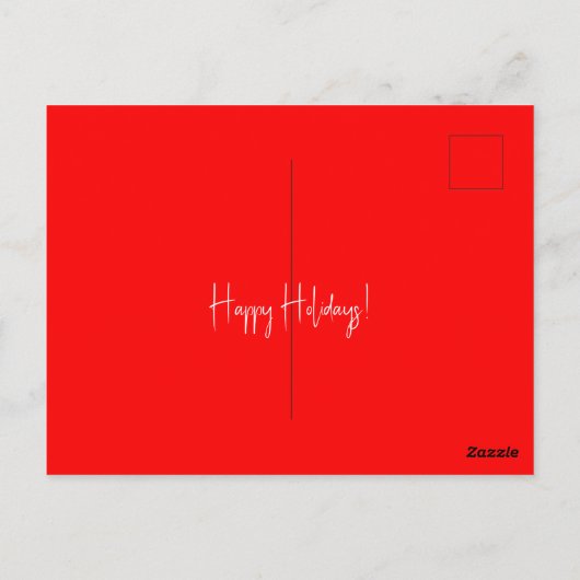 Retro Kerst rode typografie jute Briefkaart (Achterkant)