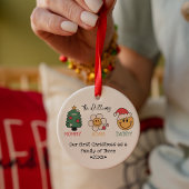 Retro Kerst Schattigee gepersonaliseerde foto Keramisch Ornament