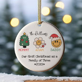 Retro Kerst Schattigee gepersonaliseerde foto Keramisch Ornament