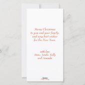 Retro Kerst Shopping Couple Custom Feestdagenkaart (Achterkant)