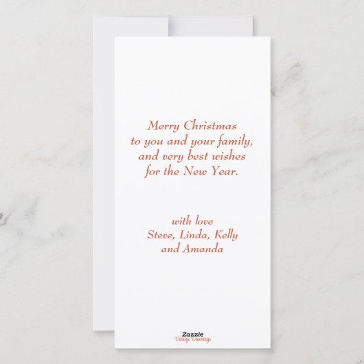  Retro Kerst Shopping Couple Custom Feestdagenkaart (Achterkant)