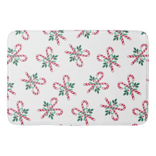 retro kerst snoepjes badmat