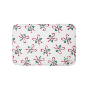 retro kerst snoepjes badmat