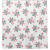 retro kerst snoepjes douchegordijn (Voorkant)
