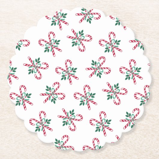 retro kerst snoepjes kartonnen onderzetters (Voorkant)