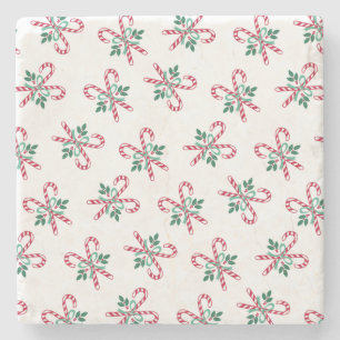 retro kerst snoepjes stenen onderzetter