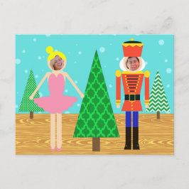 Retro Kerst Speelgoed Parade Foto Briefkaart
