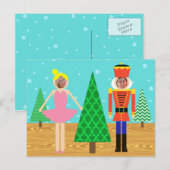 Retro Kerst Speelgoed Parade Foto Briefkaart (Voorkant / Achterkant)