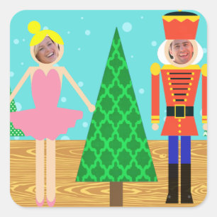Retro Kerst Speelgoed Parade Foto Stickers