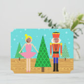 Retro Kerst Speelgoed Parade Fotokaart Feestdagenkaart (Staand voorkant)