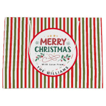 Retro Kerst Streep Patroon Aangepaste Kerst
