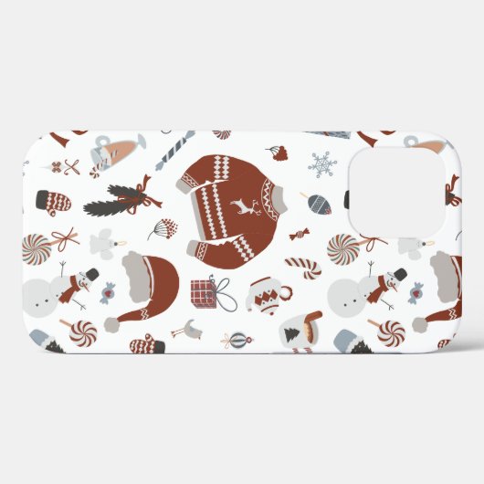 Retro Kerst Sweater Patroon Case-Mate iPhone Case (Achterkant (horizontaal))