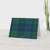 Retro Kerst Tartan Plaid Corporate Groet Feestdagen Kaart (Achterkant)