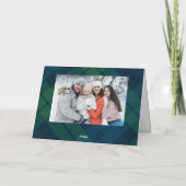 Retro Kerst Tartan Plaid Foto Groet Feestdagen Kaart (Achterkant)