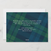 Retro Kerst Tartan Plaid Foto Groet Feestdagenkaart (Achterkant)