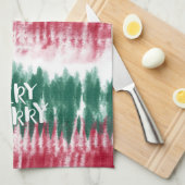 Retro Kerst Tie Dye | Funky Festief Theedoek (Quarter Fold)