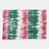 Retro Kerst Tie Dye | Funky Festief Theedoek (Horizontaal)